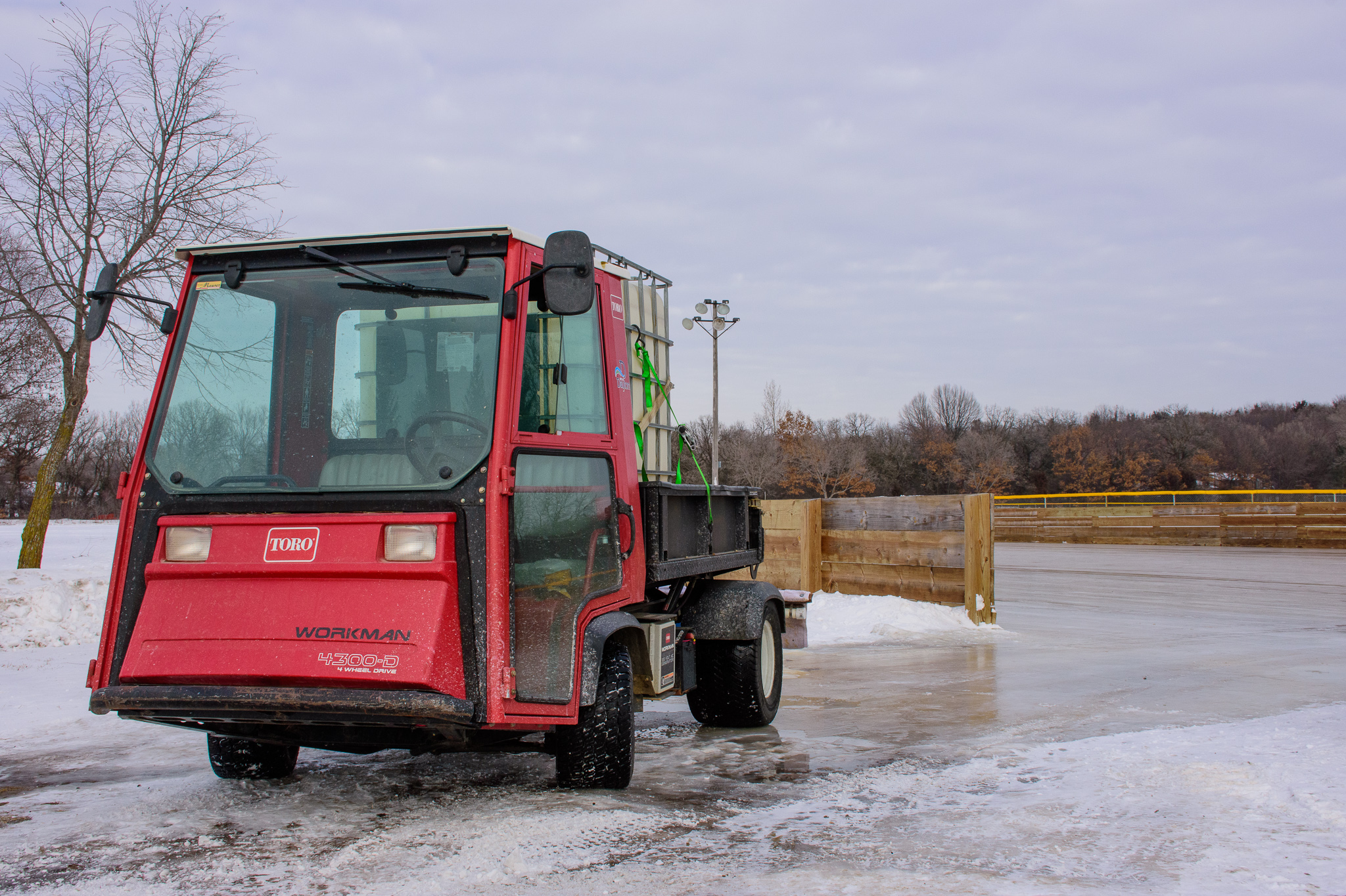 DIY Zamboni In Front Of Ice Rink